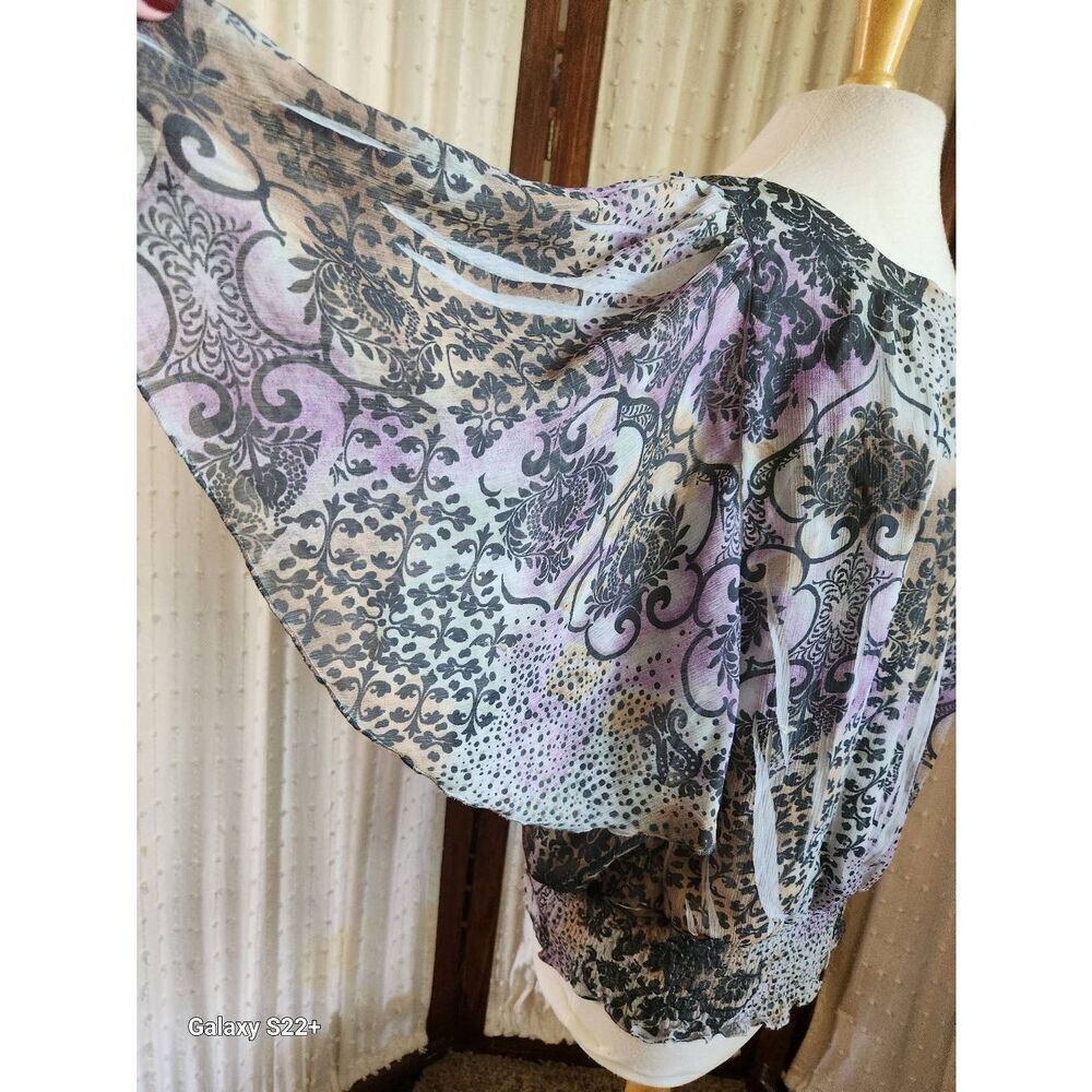 f2 Cato Woman's green pattern blouse - Picture 6 of 12